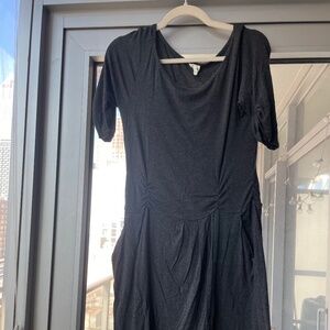 Weston Wear Grey Dress Elbow Length Sleeves